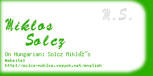 miklos solcz business card